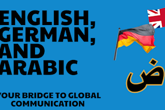 provide professional translation and localization in english, german, and arabic