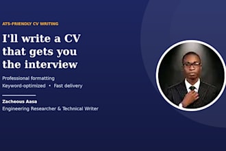 write a professional ats friendly CV or resume