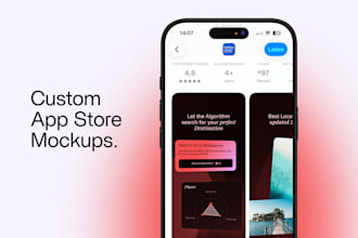 design premium app store screenshots and mockups