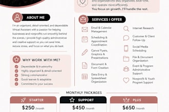 provide reliable administrative and virtual assistant services