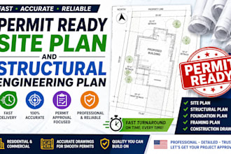create fast accurate permit ready site plan structural engineering permit plan