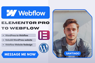 migrate elementor pro website to webflow rebuild wordpress to webflow website