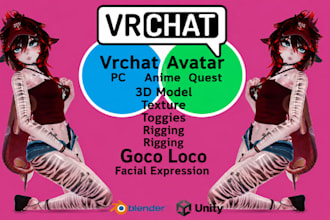 create custom vrchat avatar, vrc avatar, furry avatar vr character, 3d nsfw sfw