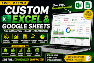 create automated excel and google sheets budget planners