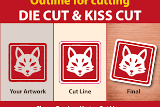 create die cut and kiss cut files for your artwork