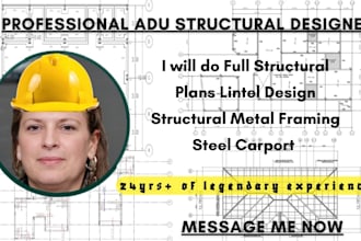do full structural plans lintel design structural metal framing steel carport