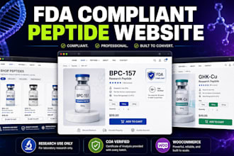 build your fda compliant peptide website on woocommerce