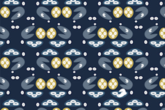 create geometric seamless surface patterns for home decor