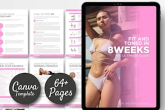 italian workout guide layout in canva for gym coaches printable fitness ebook