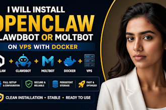 install openclaw, clawdbot or moltbot on vps with docker