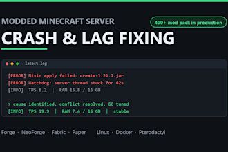 fix crashes and lag on your modded minecraft server