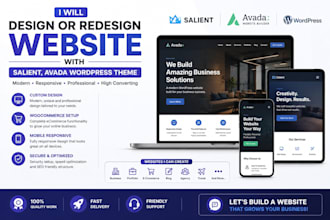 design or redesign website with salient, avada wordpress theme