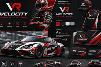 do iracing driver branding with logo, livery, car wrap and full brand identity