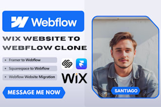 clone wix website to webflow framer to webflow squarespace website to webflow