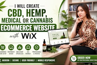 design vape cbd cannabis and cannabis ecommerce website with wix