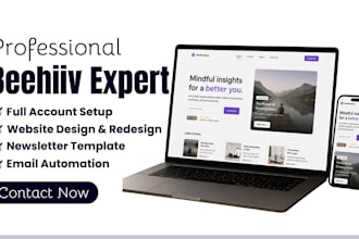 design beehiiv newsletter build beehiiv website beehiiv landing page beehive