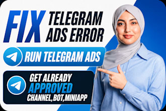 run approve telegram ad, hit 50k vip telegram subscribers, fix telegram ad error