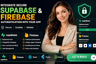 integrate supabase backend authentication into app, firebase auth integration