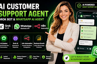 build ai customer support agent, grok bot ai whatsapp agent
