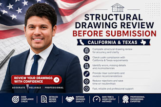 structural drawing review before submission, california and texas