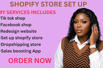 design shopify store and shopify dropshipping store