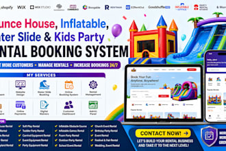 do bounce house inflatable playland water slide kid party rental app or website