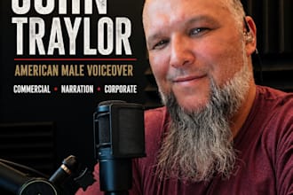 record a natural american male voice over