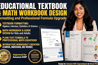 format and design educational textbook geometry workbooks or algebra study guide