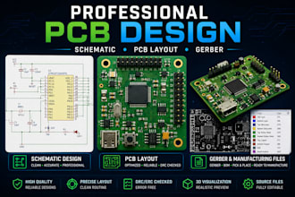 design professional pcb, circuit schematic and pcb layout