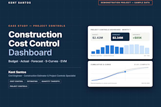 create a construction cost control dashboard
