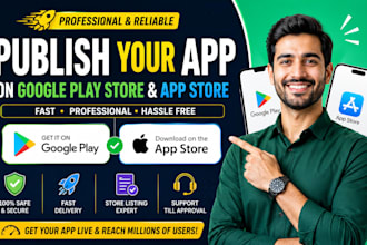 publish app on google play console and apple app store mobile app publish