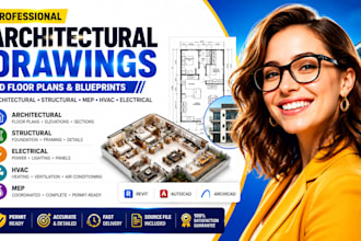 draft 2d floor plans construction permit drawings hvac architectural house plans