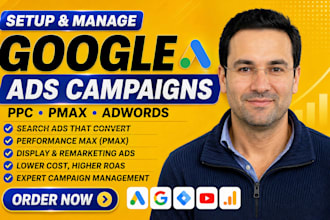 setup and manage google ads adwords pmax ppc campaign and ga4 ecommerce tracking