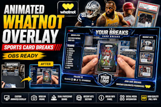 design whatnot sports card branding and stream overlays