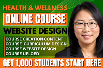 create health and wellness online course curriculum modules lessons, website
