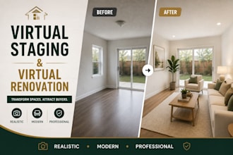 do virtual staging and virtual renovation for your listing