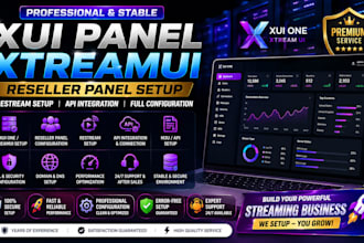 setup xui panel, xtreamui, reseller panel setup, restream setup, api integration