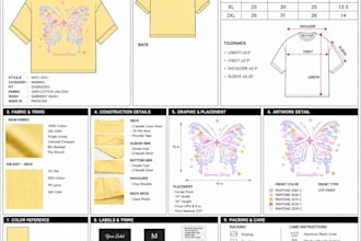 create professional fashion tech packs