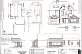 uk planning application drawings, house plans, extension plans, loft conversion