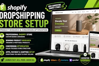 shopify dropshipping store setup, product research