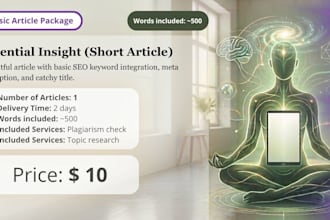 write insightful spirituality, philosophy, and wellness articles