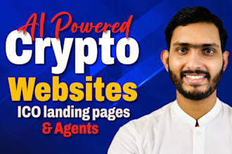 build ai crypto website, ico landing page, ai crypto agents and chatbots