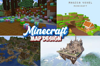 build custom minecraft maps, survival worlds, server terrain landscape maps