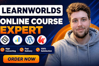 create your learnworlds course upload, learnworlds online course, website design