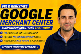 fix google merchant center suspension, misrepresentation and product disapproval