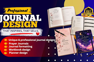do journal design, planner, workbook and journal formatting