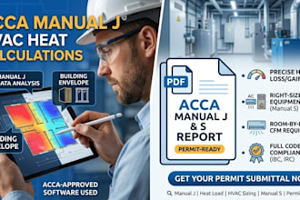 do acca manual j hvac heat load calculation report and equipment sizing