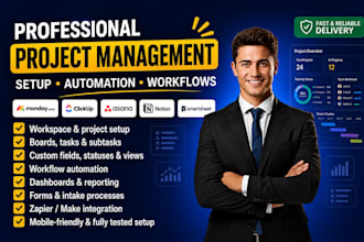 setup monday com clickup automation asana notion smartsheet project management