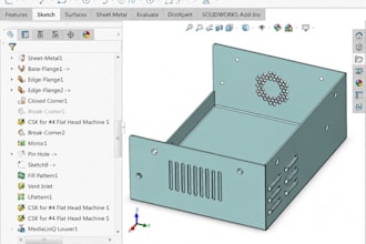 design sheet metal parts and flat pattern dxf files for laser cutting