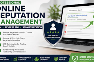 improve your online reputation with ORM, reverse SEO and optimization